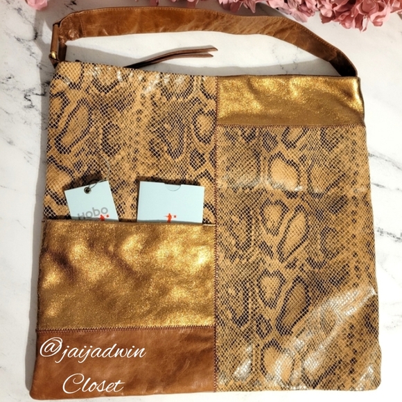 HOBO The Original Python Patchwork Extra Large Leather Shoulder Tote Bag - Picture 1 of 7